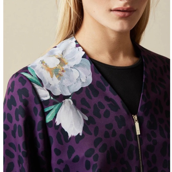 ❤️Host Pick❤️ NWT TED BAKER Willow Wilderness Zip Bomber Jacket - Size S - Picture 5 of 8